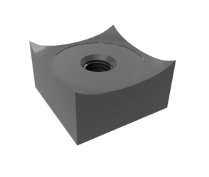 40×40×23 mm · Cuchilla extra cóncava compatible con Weima WL / WLK