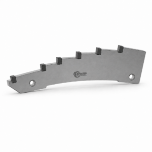 Peine STF Dry Label Scraper 240x55x10 mm con seis insertos y pequeño logotipo Sharp Industrial grabado entre los orificios