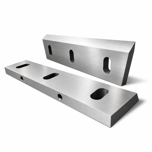 385×100×22 mm · Faca de rotor compatível com Herbold / Zerma GS — vista secundaria en acero satinado sobre fondo blanco
