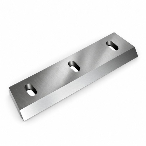 319×90×22 mm · Granulator knife compatible with Tecnofer MU 1100-550 TF / MU 1200-720 TF — vista secundaria en acero satinado sobre fondo blanco