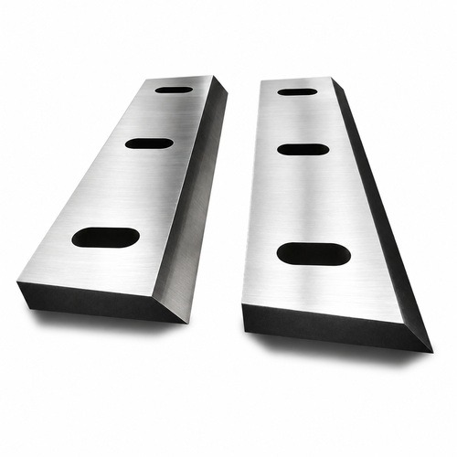 319×90×22 mm · Granulator knife compatible with Tecnofer MU 1100-550 TF / MU 1200-720 TF — vista secundaria en acero satinado sobre fondo blanco