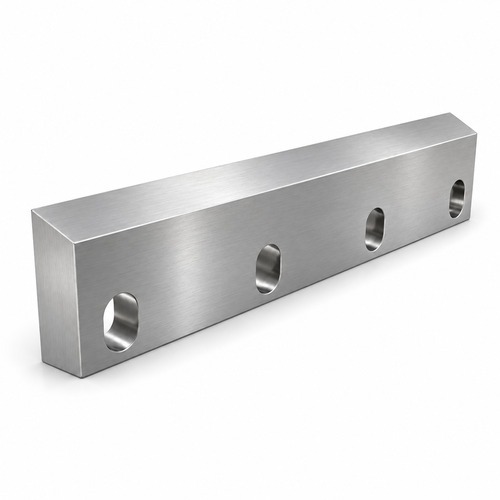 Barra perforada 1732 en 3D de acero satinado
