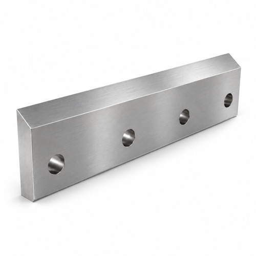 Barra perforada 1734 en 3D de acero satinado