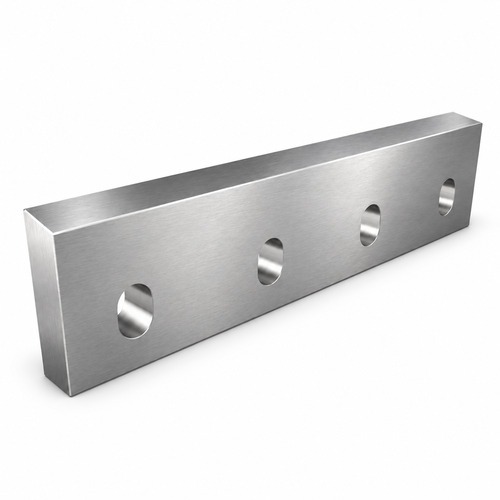 Barra perforada 1735 en 3D de acero satinado