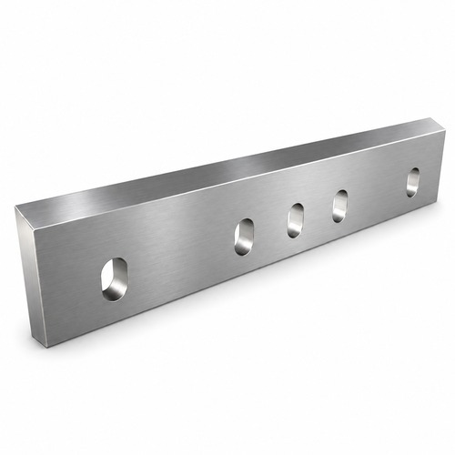 Barra perforada 1736 en 3D de acero satinado