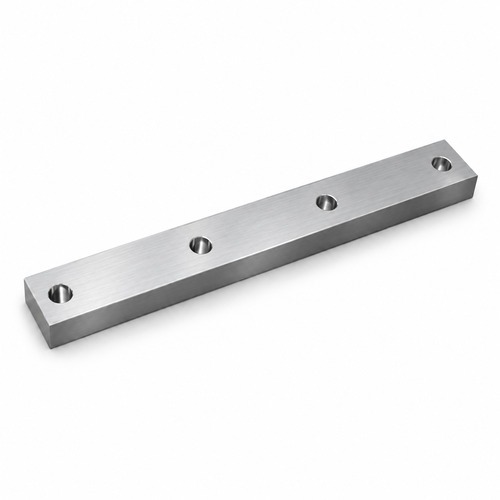Barra perforada 1763 en 3D de acero satinado