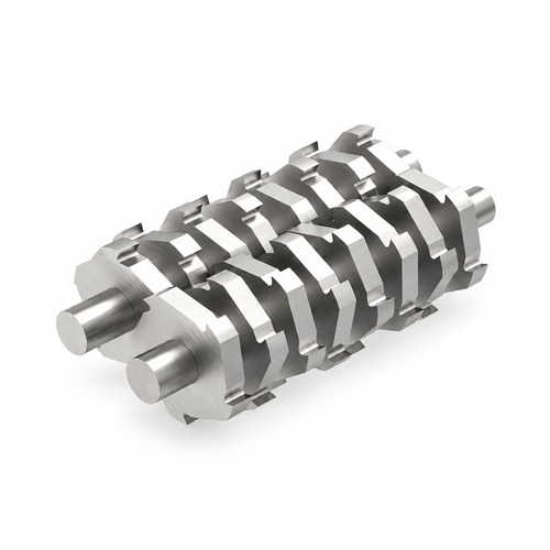 Rotor industrial 1188 en 3D de acero satinado