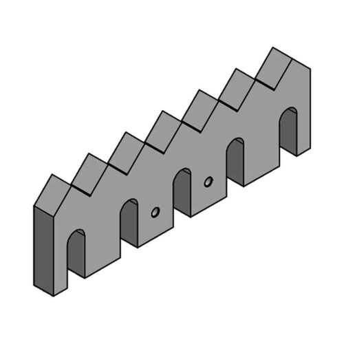 475×160×36 mm · Cuchilla para triturador compatible con Forrec MR / MR 2000 – Sharp Industrial