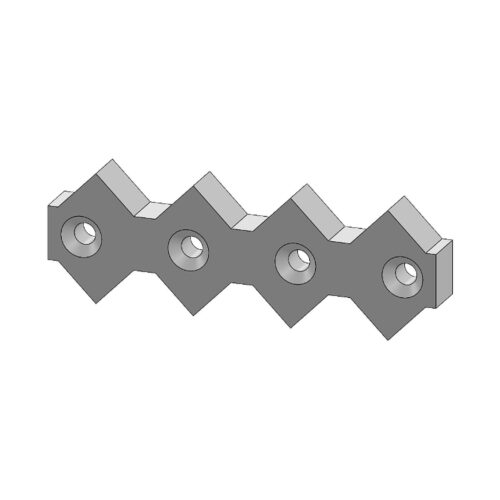 399×133×45 mm · Cuchilla de estátor compatible con Weima WPL 1500 – Sharp Industrial