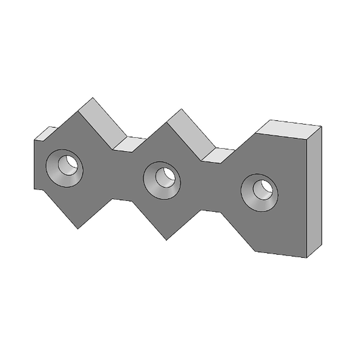 308×133×45 mm · Cuchilla de estátor compatible con Weima WPL 1500 – Sharp Industrial